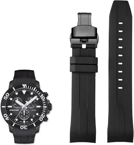 Bands for Tissot T120417 T120407 Quartz Dial Rubber Sport Men Watch Strap Watchband Waterproof pursue 22mm Silicone Watch 