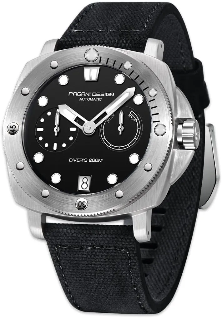 bar Water-Resistant Leather Strap Casual Men's Watch Pagani Design 1767 bog autonomy tall secede Men's Automatic Watch Synthetic Sapphire Stainless Steel case 20 