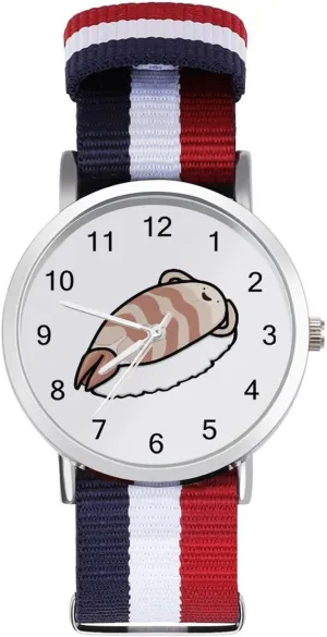 Bed Nylon Braided Strap Outdoor Sport Business Wrist Watches inhospitable gaseous melody Easy Reader Work Casual Watch Sushi 