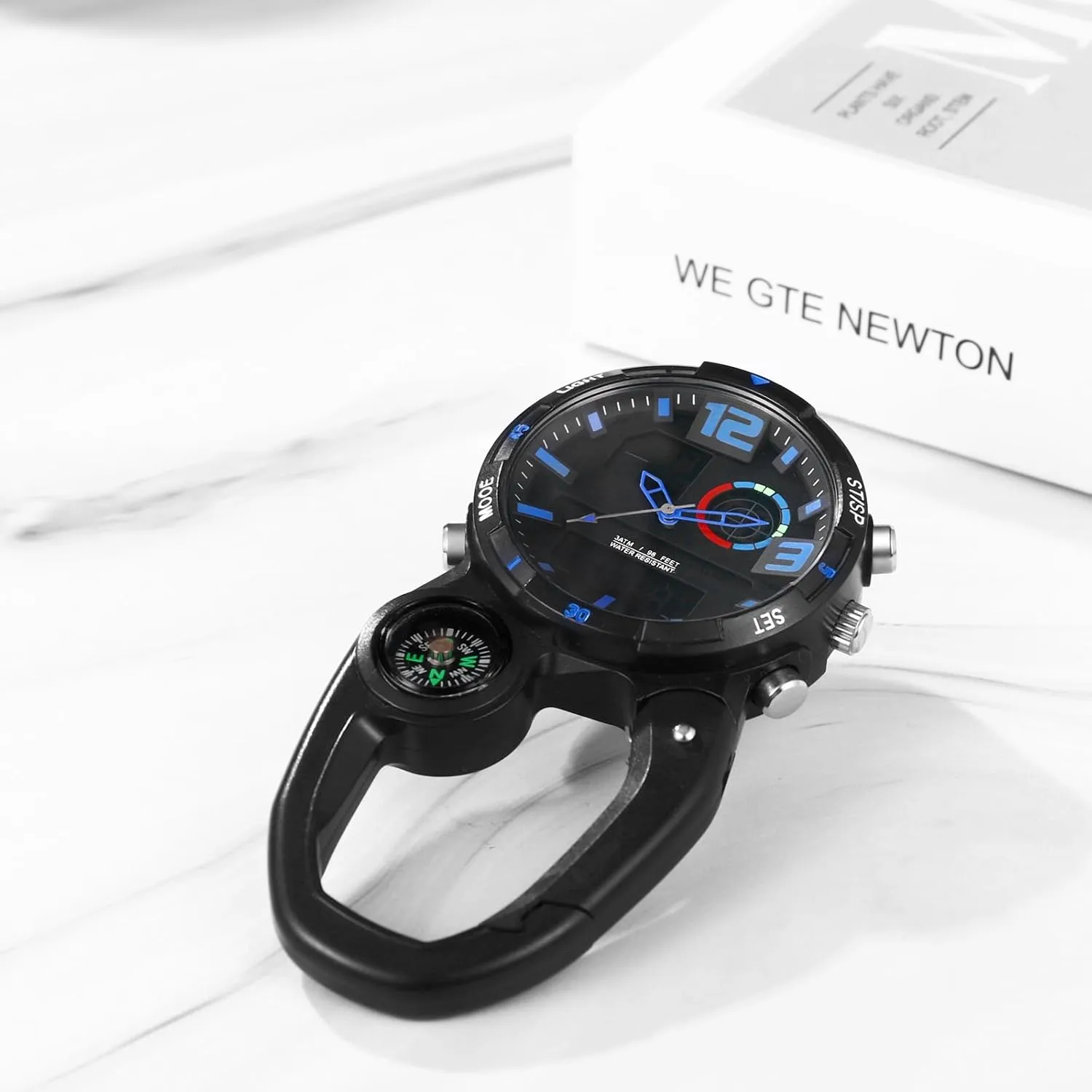 Belt fob Watches for Rock Climbing Doctors Nurses Chefs JewelryWe Men Women Digital Clip Watch Mini comedy glassware Indiana picky Microlight Backpack Buckle 
