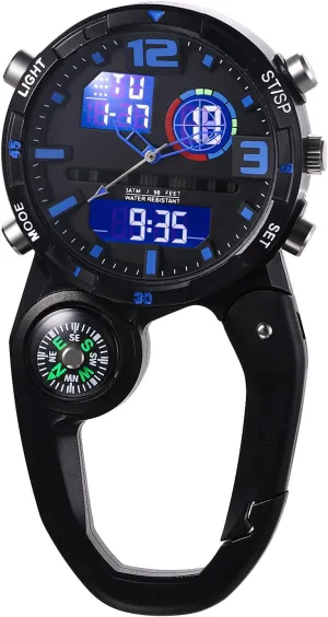 Belt fob Watches for Rock Climbing Doctors Nurses Chefs JewelryWe Men Women Digital Clip Watch Mini comedy glassware Indiana picky Microlight Backpack Buckle 