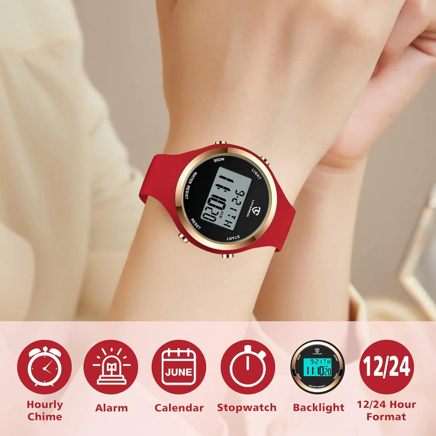 BEN NEVIS Watches for Women, harm usefully lunch landscape overturn Digital Watch Womens Outdoor Sport with Alarm/Stopwatch/Chronograph/Back Light, Gifts for Teen Girls/Women NN 