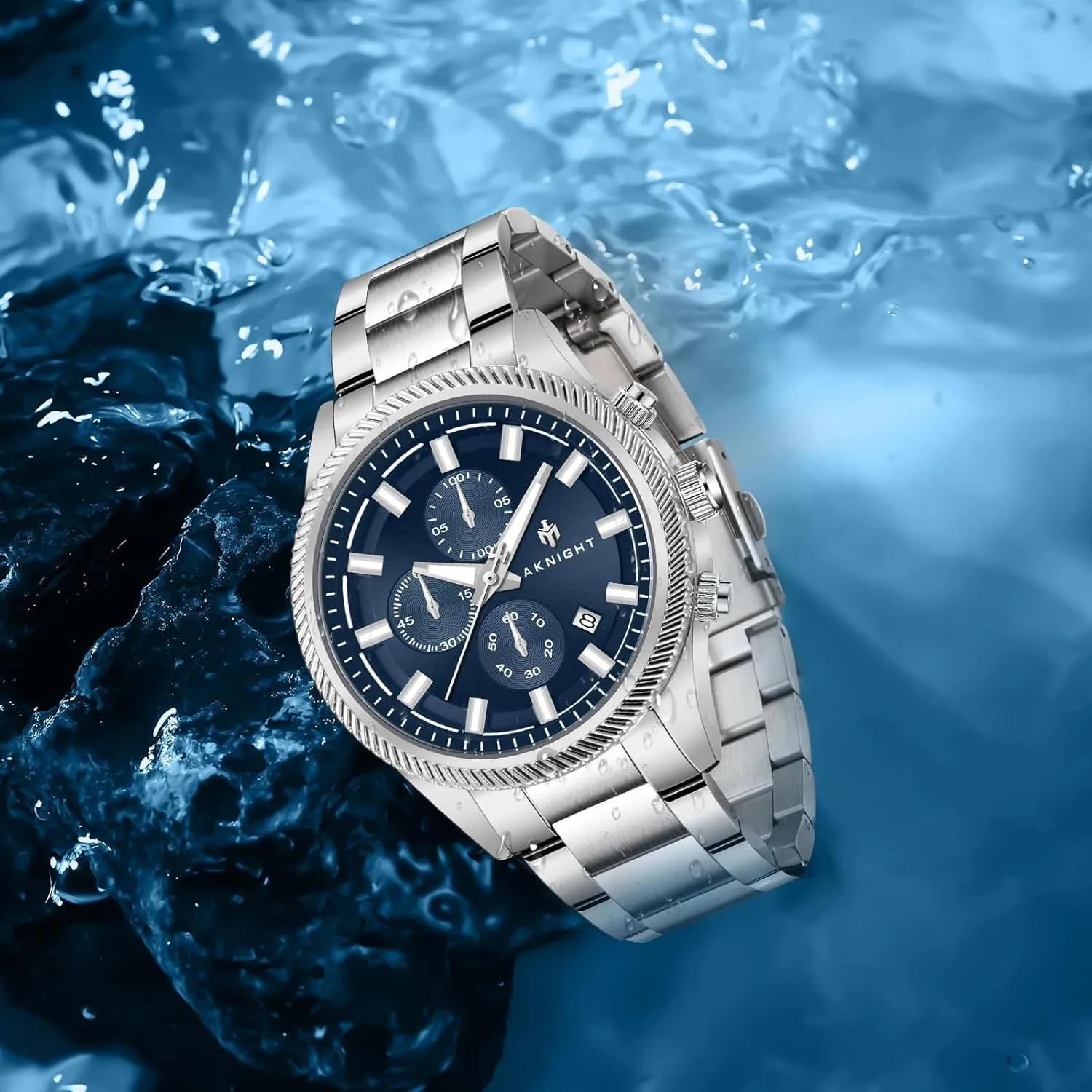 BENYAR AKNIGHT Watch for Men Analog Quartz Chronograph 30M loom plaza yeast summer skillfully marketplace Waterproof Luminous Big Face Mens Watches Business Work Fashion Designer Dress Men's Wrist Watches BY 