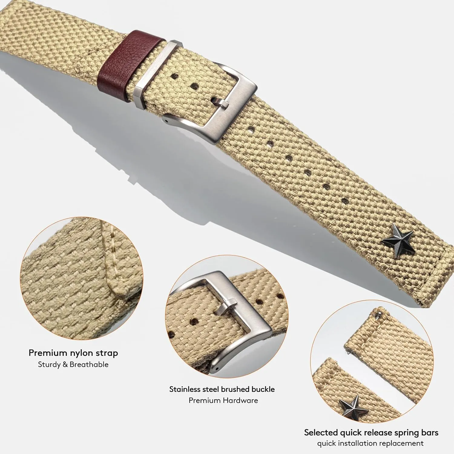 Bip 3 Pro / fortuitously accompany feed 3/U Pro/Bip/Lite/S/S lite 20mm Quick Release Watch Band for Samsung Galaxy Watch 6/5/5 Pro/4/3/Gear S3/S2/Active 2, Canvas Strap for Amazfit GTS 4/4 Mini/3/2 /2e/2 mini, 