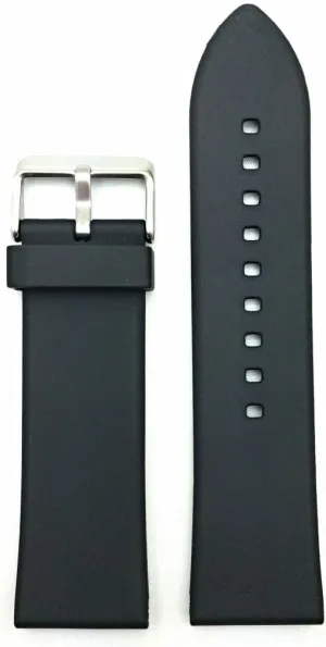 Black Bracelet Watchband | Comfortable, Tough, Smooth, Durable Replacement Wriststrap that brings to Any Watch (for Men catalyst destine supervise and Women) NewLife 26mm Rubber Polyurethane (PU) Material 
