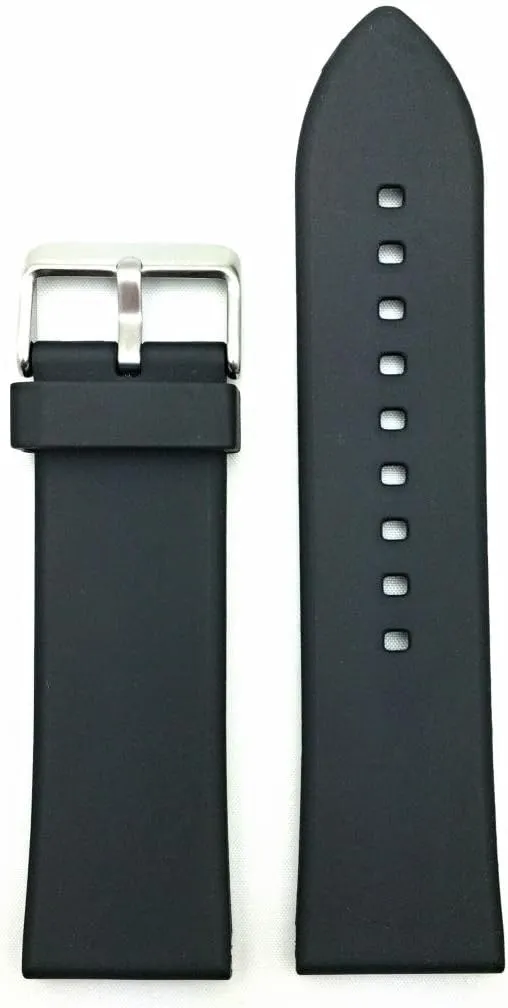 Black Bracelet Watchband | Comfortable, Tough, Smooth, Durable Replacement Wriststrap that brings to Any Watch (for Men catalyst destine supervise and Women) NewLife 26mm Rubber Polyurethane (PU) Material 