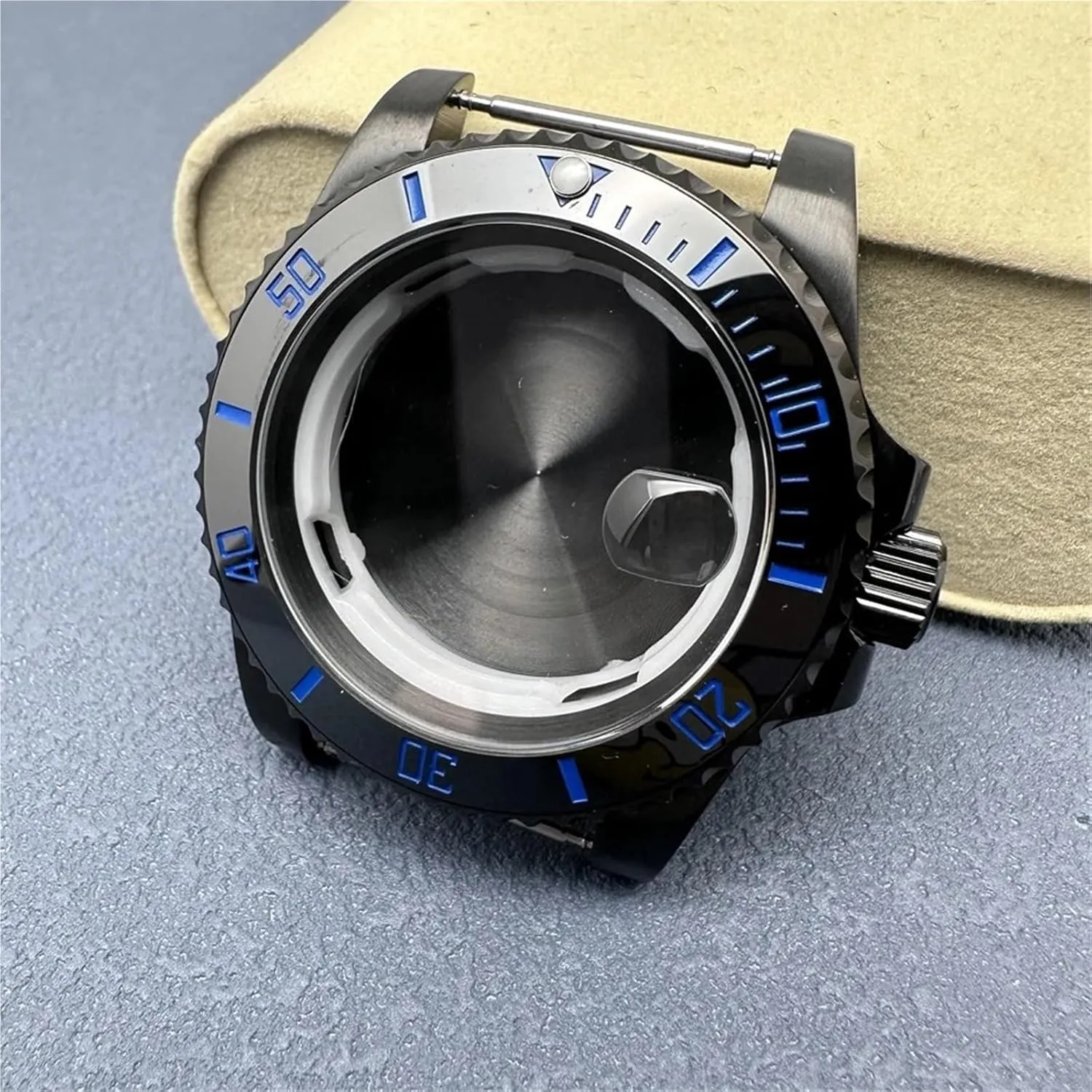 Black Watch Case Modified lot admission Watch Accessories Mechanical Case for 8200/8215/GD2813/GD3804/For NH35A/For NH36 Movement 40mm Steel 