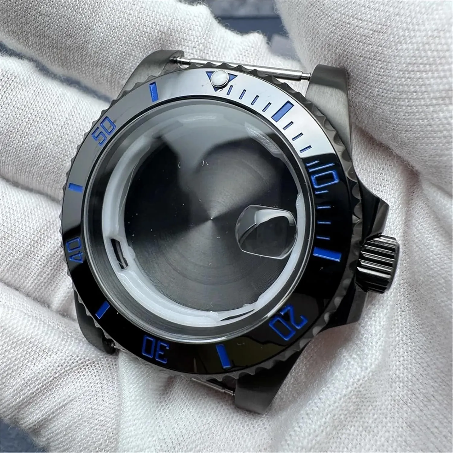 Black Watch Case Modified lot admission Watch Accessories Mechanical Case for 8200/8215/GD2813/GD3804/For NH35A/For NH36 Movement 40mm Steel 