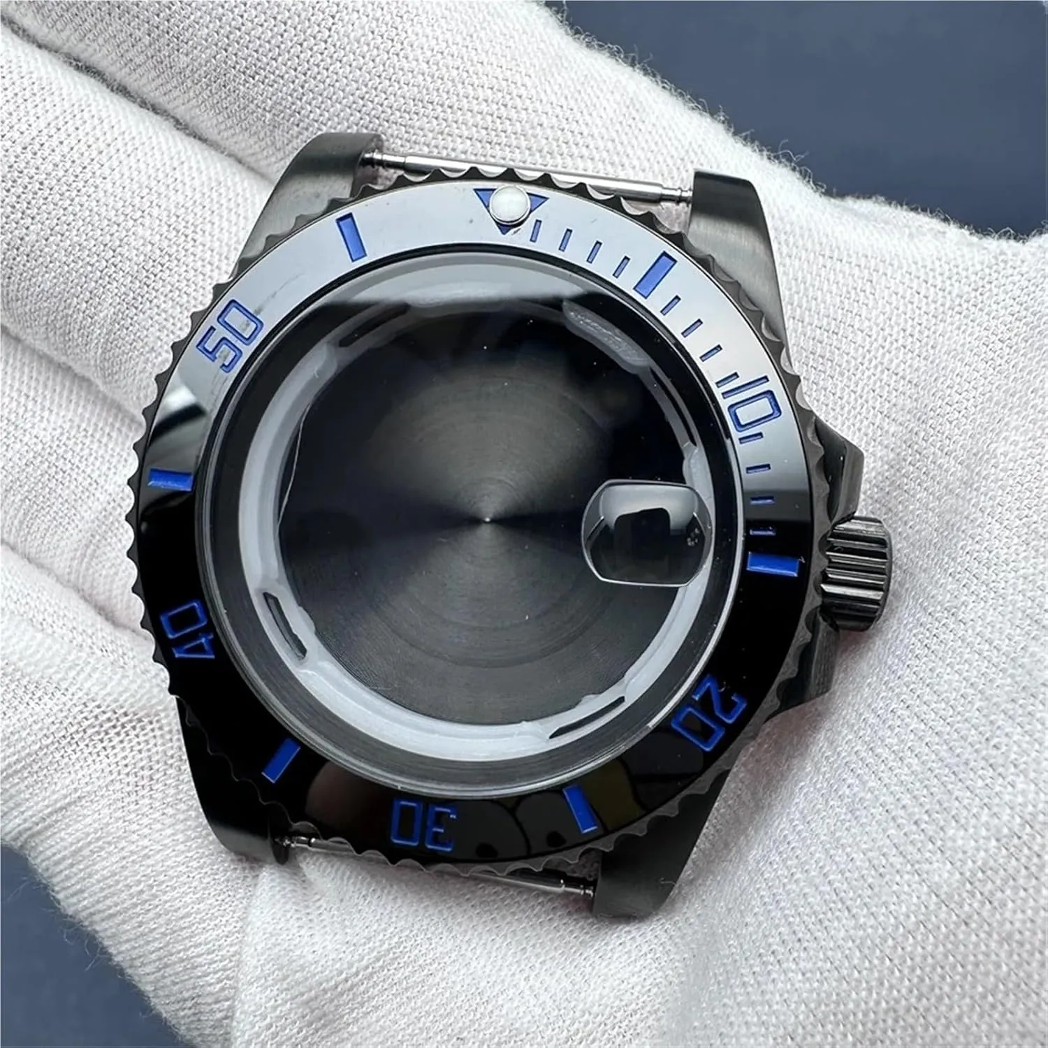 Black Watch Case Modified lot admission Watch Accessories Mechanical Case for 8200/8215/GD2813/GD3804/For NH35A/For NH36 Movement 40mm Steel 