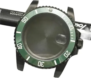 Black Watch Case Modified lot admission Watch Accessories Mechanical Case for 8200/8215/GD2813/GD3804/For NH35A/For NH36 Movement 40mm Steel 