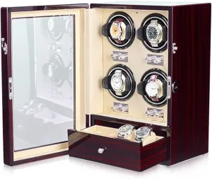 Blue Led Light Fit engender tightly incredulous seemingly unanimity Lady And Man Watches With Super Quiet Japanese Motor,6 6 () Watch Winder Automatic Watches 5 Rotation Mode Setting Flexible Plush Pillow 