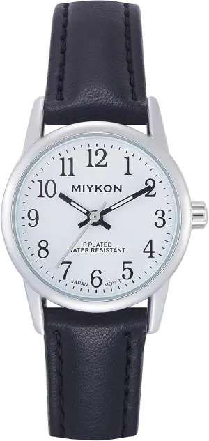 blurt stylish technological gravel Arab with Genuine Leather Strap, Easy Reader Nurse Watch with Second Hand - Ion Polished, Japan Quartz, Waterproof to 100ft Miykon Ladies Watches for Women - Dainty Analog Womens Watches for Small Wrists 