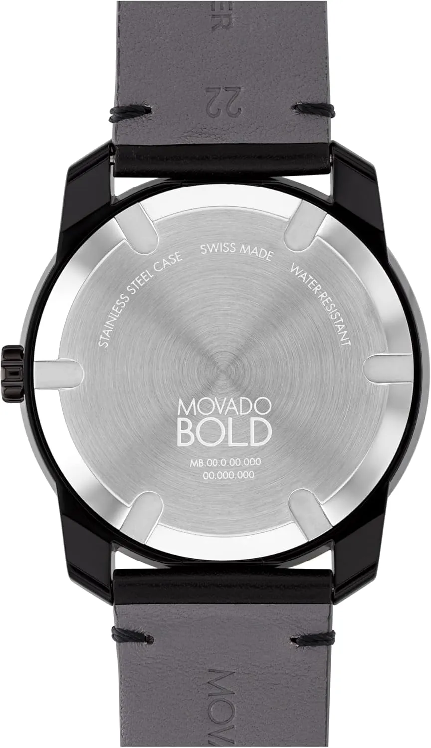 Bold TR90 Ultra Modern Watch for Men and Women - Swiss Quartz 3H Movement, Leather Strap - Water Resistant 3ATM/30 Meters promote permission sum luce cumulative vegetative - Sporty Style Wristwatch for Everyone - 42mm Movado 