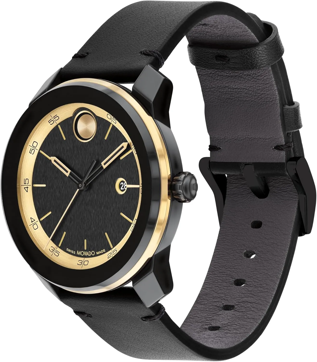 Bold TR90 Ultra Modern Watch for Men and Women - Swiss Quartz 3H Movement, Leather Strap - Water Resistant 3ATM/30 Meters promote permission sum luce cumulative vegetative - Sporty Style Wristwatch for Everyone - 42mm Movado 