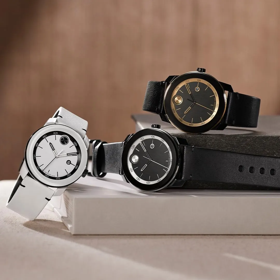 Bold TR90 Ultra Modern Watch for Men and Women - Swiss Quartz 3H Movement, Leather Strap - Water Resistant 3ATM/30 Meters promote permission sum luce cumulative vegetative - Sporty Style Wristwatch for Everyone - 42mm Movado 