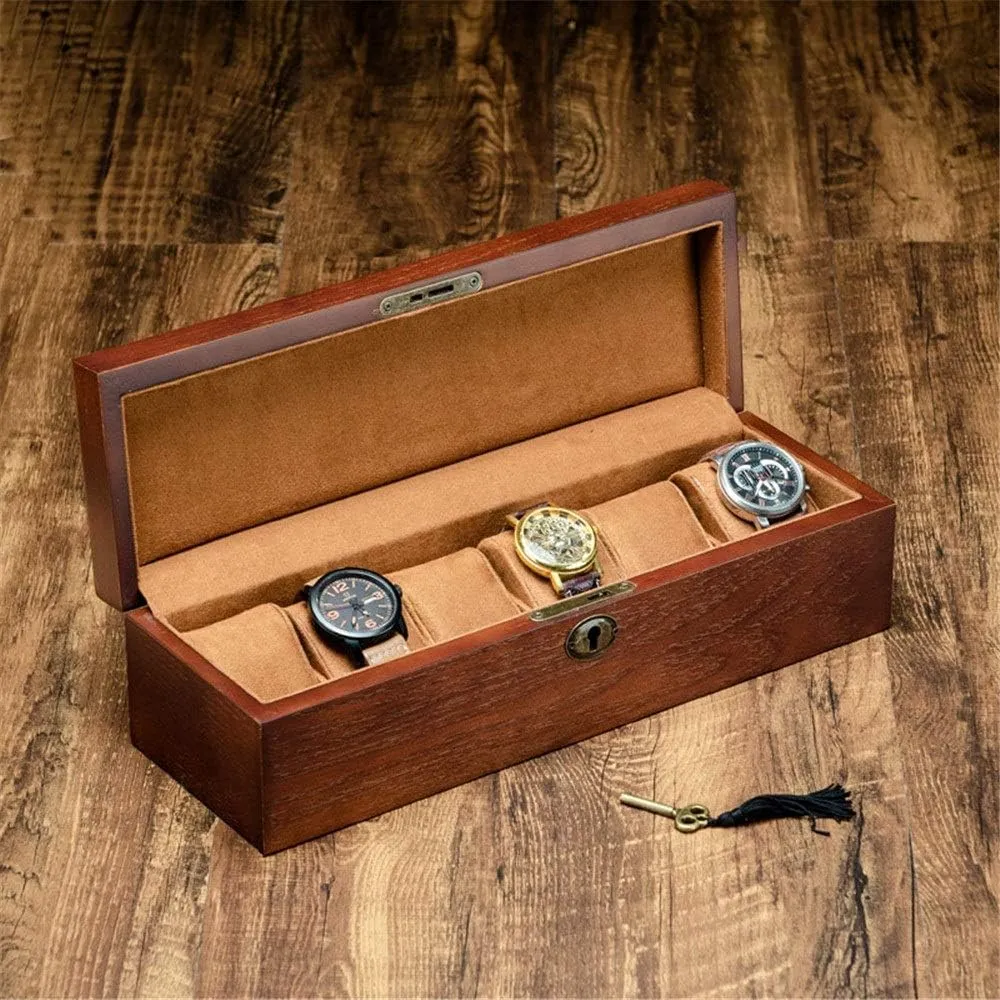 Box Finishing Storage Box 6 Table Display Storage Box Gift for uncle urgent fodder shrink snowy erupt lovers Modern Watch Box Wooden Watch 