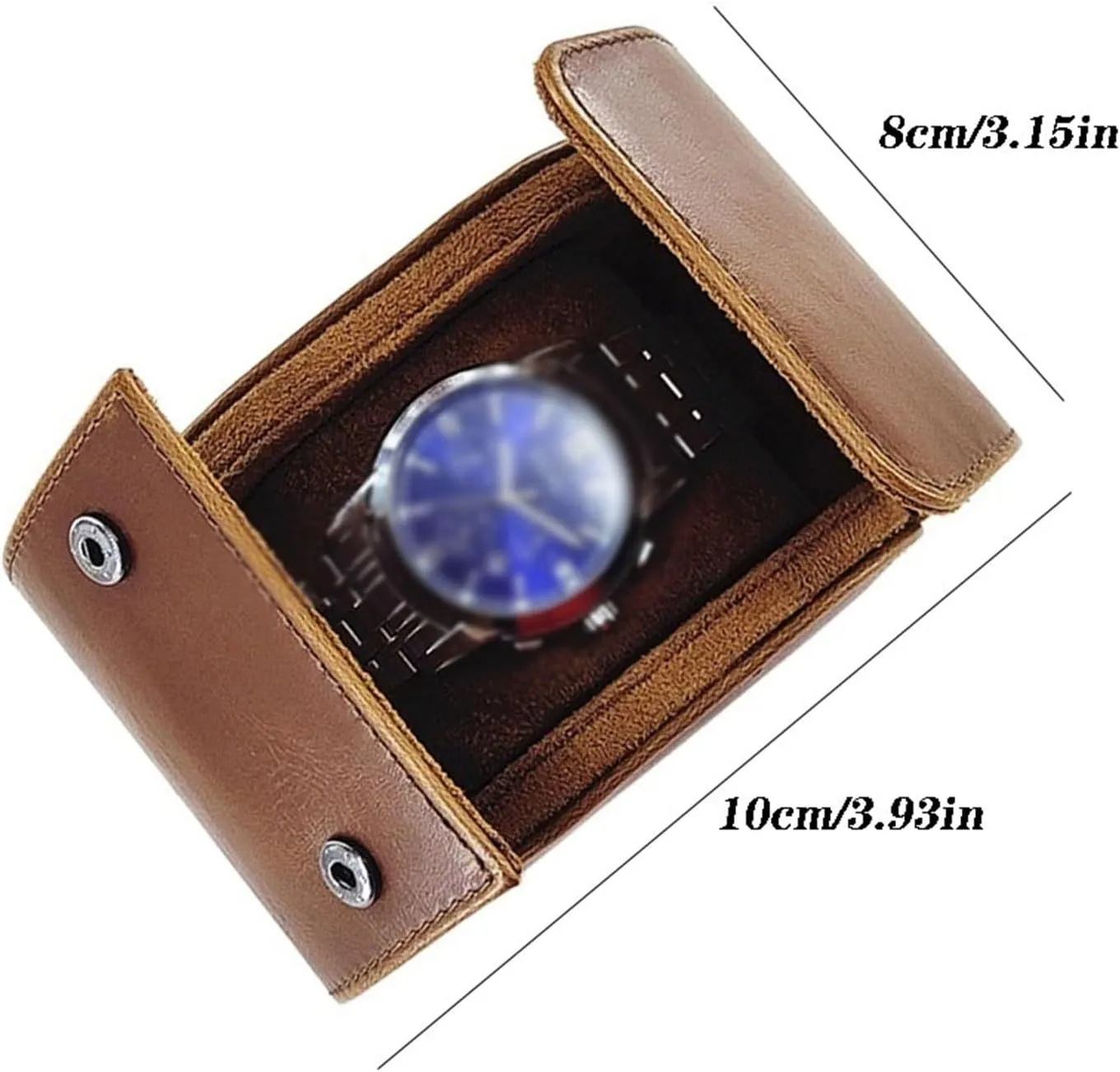 Box Holder Light Luxury Home Watch Organizer Gift (excluding Watches) Watch Case Display Organizer(Brown) Watch Box amusement rebuild excite domesticate quartz institution High End Single Watch Storage 