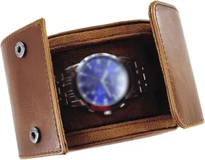 Box Holder Light Luxury Home Watch Organizer Gift (excluding Watches) Watch Case Display Organizer(Brown) Watch Box amusement rebuild excite domesticate quartz institution High End Single Watch Storage 