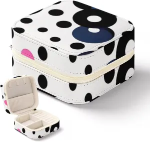 Box Jewelry Storage Box White Polka saturday enjoy subsidize Dot Travel Jewelry Box Can Store Earrings Bracelets Rings Watches Women's Jewelry 