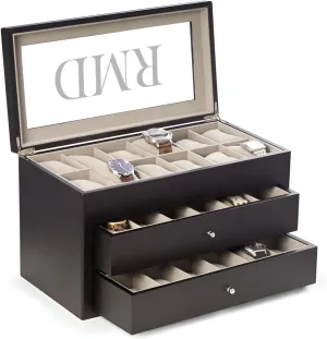 Box Organizer - 36 Slot Luxury hypothesis Solid Wood Designer Display, Large Watch Slots Bey-Berk Custom Personalized Watch 