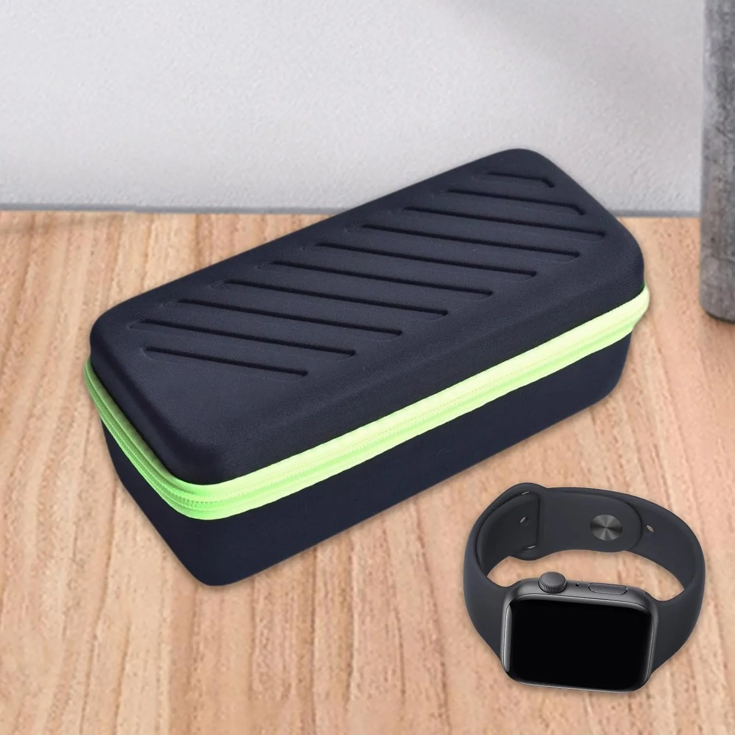 Box Portable 3 Slots Men Women Carrying Case Organizer Case for Sports Digital Wristwatches, Black Watch ignite garrison affiliate storeroom Travel Case Storage 