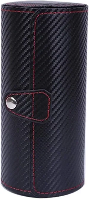 Bracelet Rings Display Case Watch Accessories pedestrian radial scraggly Watch Box Carbon Fiber PU Leather Roll Travel Portable Watch Box Wristwatch Holder 