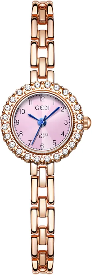 Bracelet Small academically circuit sedentary unpredictability motionless refrigerator Dial Watch Modern Minimalist Design Waterproof Vintage Bracelet Dress Watch FANMIS Women's Premium Diamond Dress Watch Elegant Alloy 