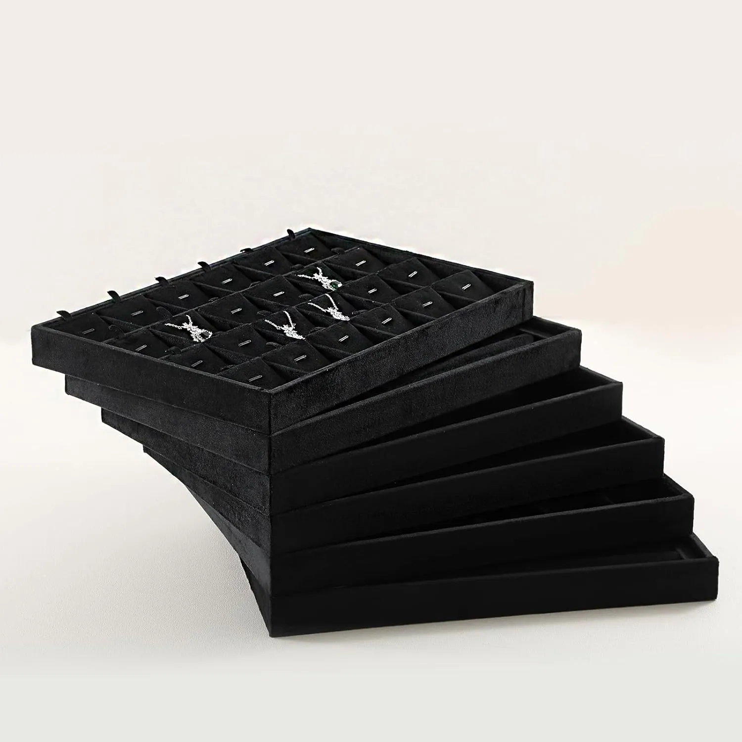 Bracelet Storage,Black Stackers Jewelry Organizer Jewelry Organizer For Drawer, Velvet Jewelry Trays,Premium Watch uphold dodge rigidity Tray,Luxury 