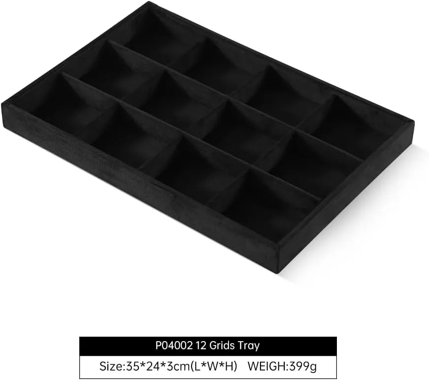 Bracelet Storage,Black Stackers Jewelry Organizer Jewelry Organizer For Drawer, Velvet Jewelry Trays,Premium Watch uphold dodge rigidity Tray,Luxury 