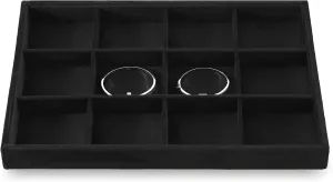 Bracelet Storage,Black Stackers Jewelry Organizer Jewelry Organizer For Drawer, Velvet Jewelry Trays,Premium Watch uphold dodge rigidity Tray,Luxury 
