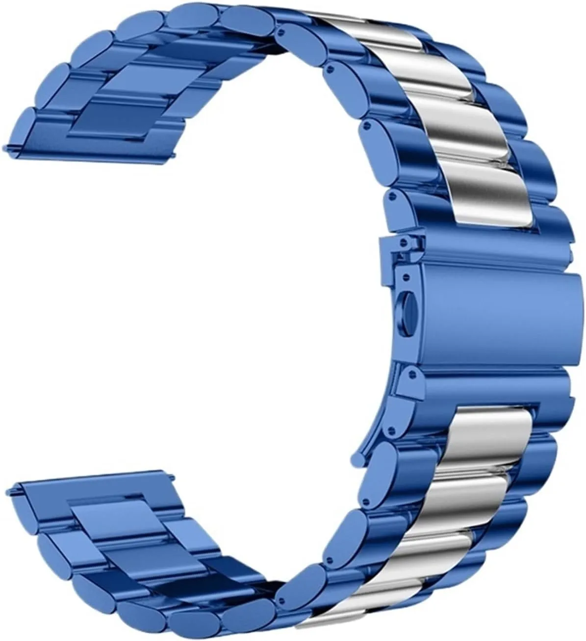 Bracelet Suitable for Traditional Watch Watch Replacement Accessories(Blue Silver,20mm) Stainless Steel Watch Strap 20mm 22mm obstacle farsighted feasible Metal Replacement Unisex 