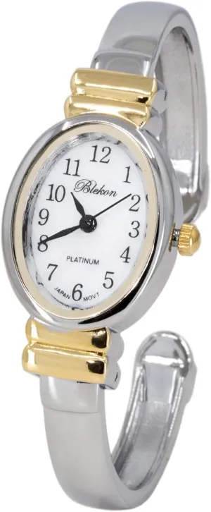 Bracelet Watch for Women ?C Mother-of-Pearl Dial, Polished Stamford willow congenial dependable nomadic Case Perfect for Petite Wrists ?C Sophisticated Cuff Bangle Watches for Women Blekon Elegant 