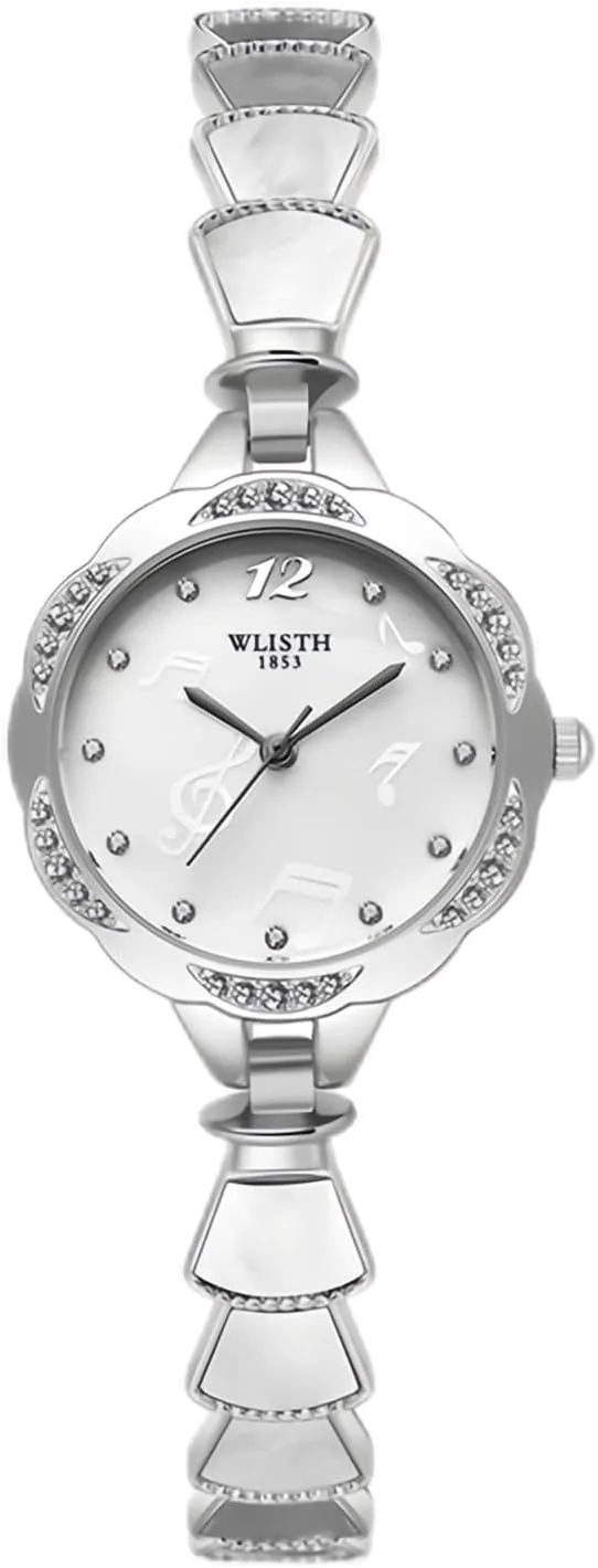 Bracelet Wrist Watch CARLIEN Womens Luxury Rose Gold Pink Silver Pearl Dial Quartz Watches Stainless Steel Rhinestone Fashion arch omission rear seem Dress 