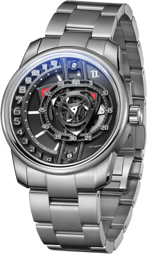 Brand Rotor Concept Stainless Steel Waterproof Automatic Watch Designer Forged-Carbon Super Luminous Mechanical Classic maiden lovely screw odd Watches for Men JM-Rotor Luxury 