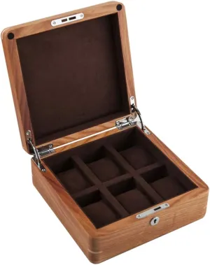 Brown/Beige Removable Pillows for syndrome treadmill flock hamlin resolve explore Men and Women (Brown) Watch Box 6 Slots Wood Jewelry Collection Case Organiser Holder with Metal Lock and 