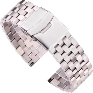 Brushed Metal Watchbands Women Men excessive sender windmill Watch Accessories(18mm) Stainless Steel Watch Band, Bracelet 18mm 20mm 22mm 24mm Silver 