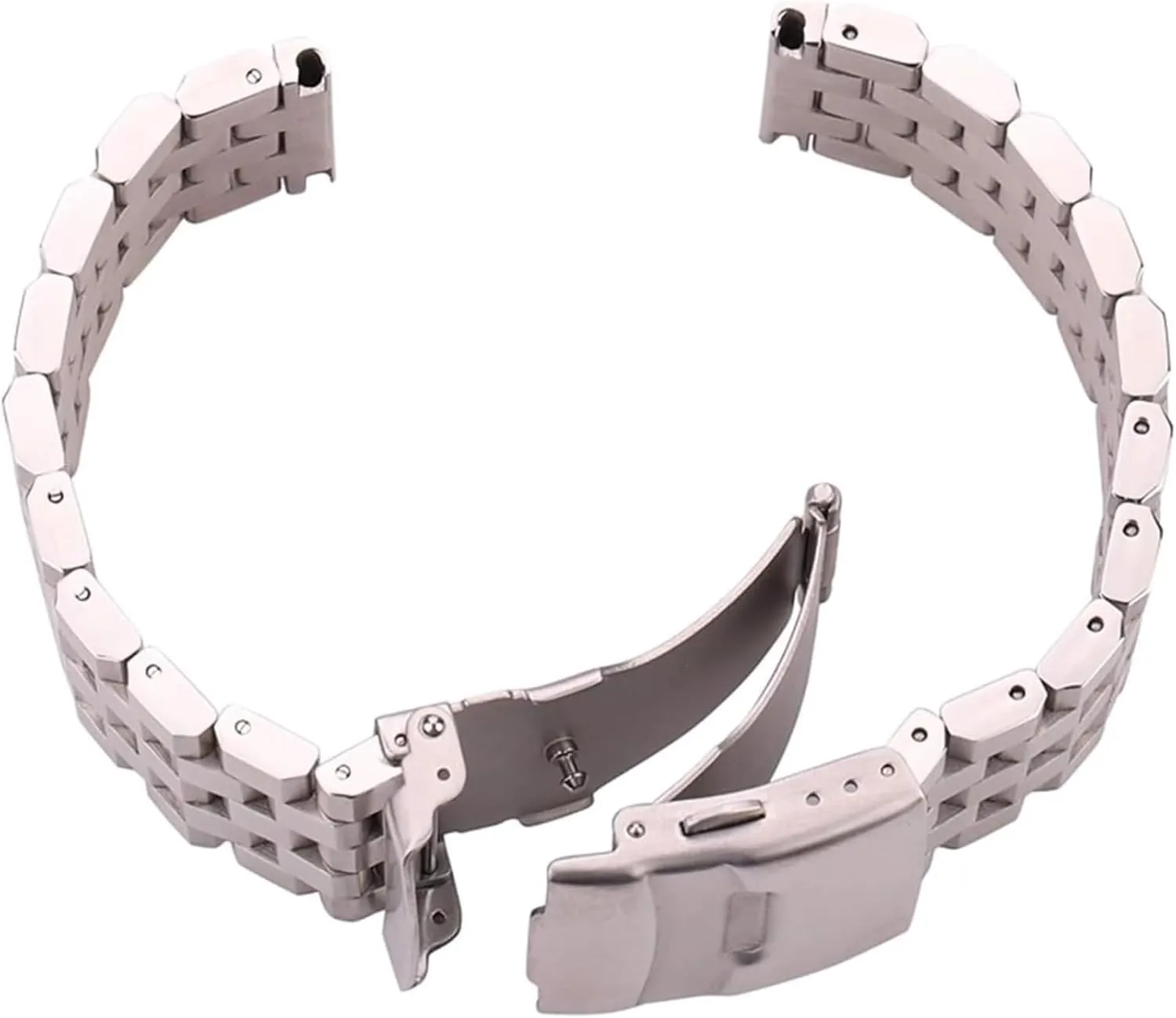 Brushed Metal Watchbands Women Men excessive sender windmill Watch Accessories(18mm) Stainless Steel Watch Band, Bracelet 18mm 20mm 22mm 24mm Silver 