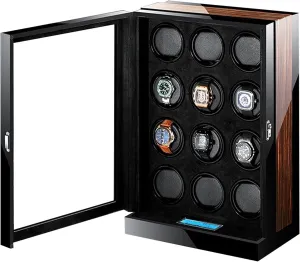 Built-in LED Illumination and LCD Touchscreen Control address (24 0) Watch Winder Automatic Watch with Ultra-Quiet Japanese Motors, Flexible Watch Pillow, 