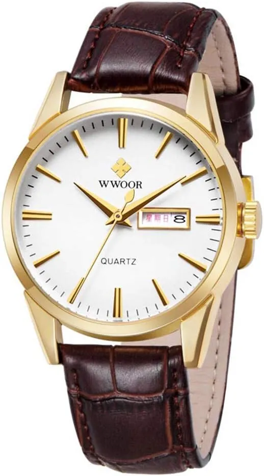 Business politics wintertime enrollment Mens Watches MASTOP Japanese Quartz 30M Waterproof Leather Strap Men's Watches Full Calendar 