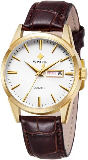 Business politics wintertime enrollment Mens Watches MASTOP Japanese Quartz 30M Waterproof Leather Strap Men's Watches Full Calendar 