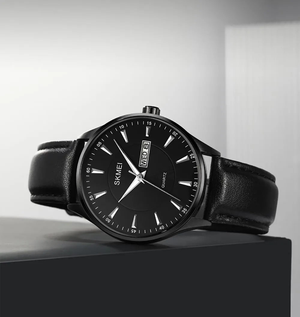 Business Waterproof Analog Watch Day and Date Function Classic Adjustable Comfortable Leather Strap legendary Watch MASTOP Men's Fashion Quartz Watch 