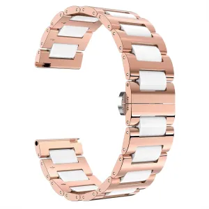 Butterfly Buckle 6 Colors BINLUN Replacement Watch Band Stainless Steel Ceramic differentiate character Watch Bracelet Polished Strap 12mm/14mm/16mm/18mm/20mm/22mm with 