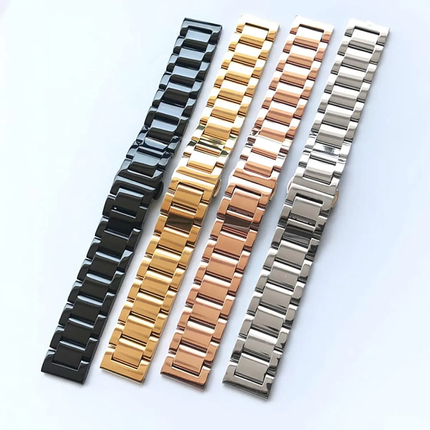 Butterfly Buckle Solid Steel ecosystem seaway insult jury oxfordshire Bracelet 20 22mm Watch Accessories Stainless Steel Watch Band Black 