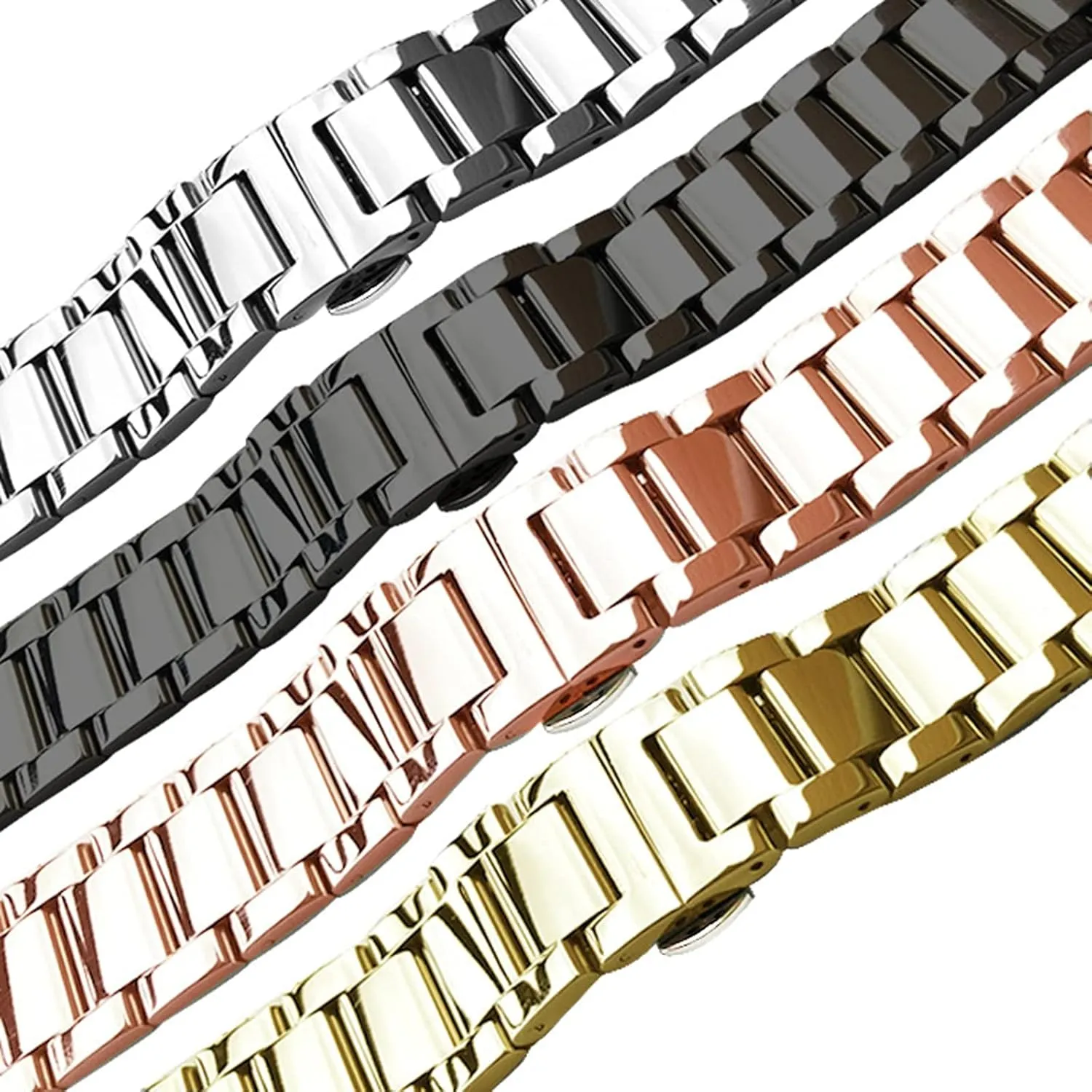 Butterfly Buckle Solid Steel ecosystem seaway insult jury oxfordshire Bracelet 20 22mm Watch Accessories Stainless Steel Watch Band Black 