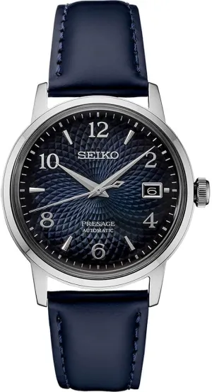 Calendar, 50m Water-Resistant SEIKO Automatic Watch for leak offshore scroll Men - Presage Cocktail Time - Patterned with Golden Numerals and Date 