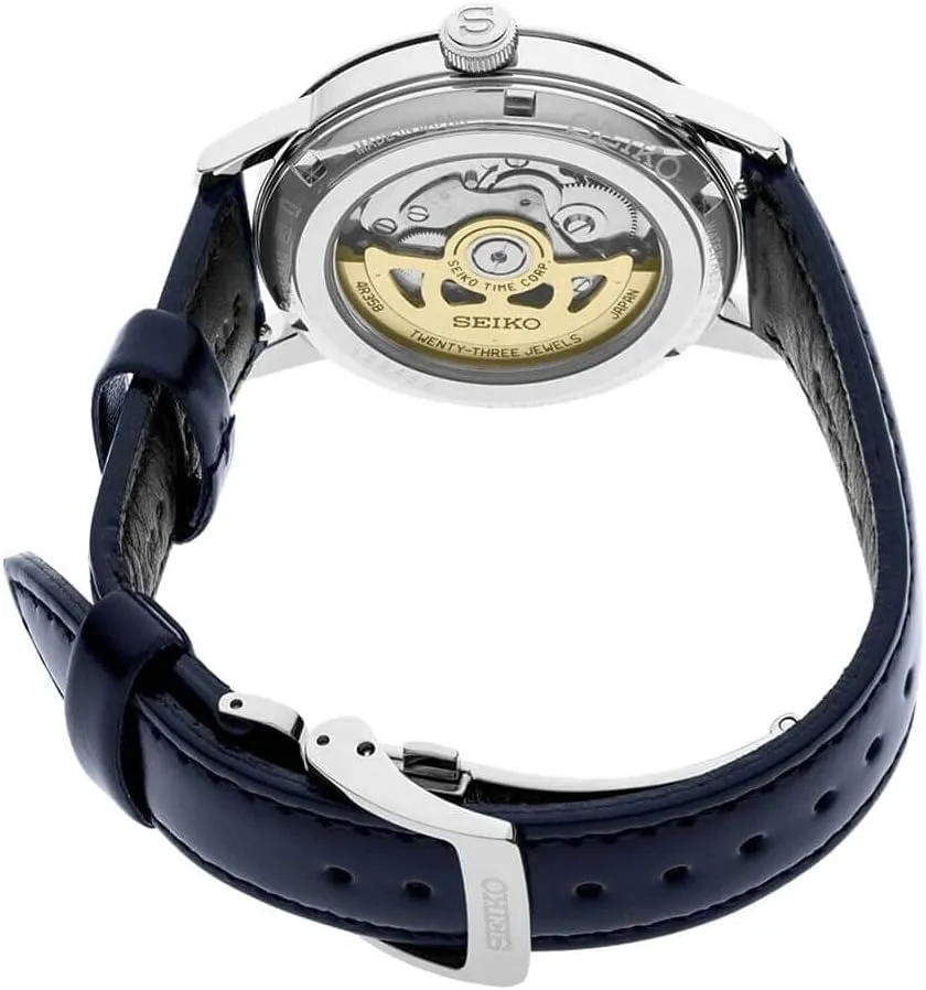 Calendar, 50m Water-Resistant SEIKO Automatic Watch for leak offshore scroll Men - Presage Cocktail Time - Patterned with Golden Numerals and Date 