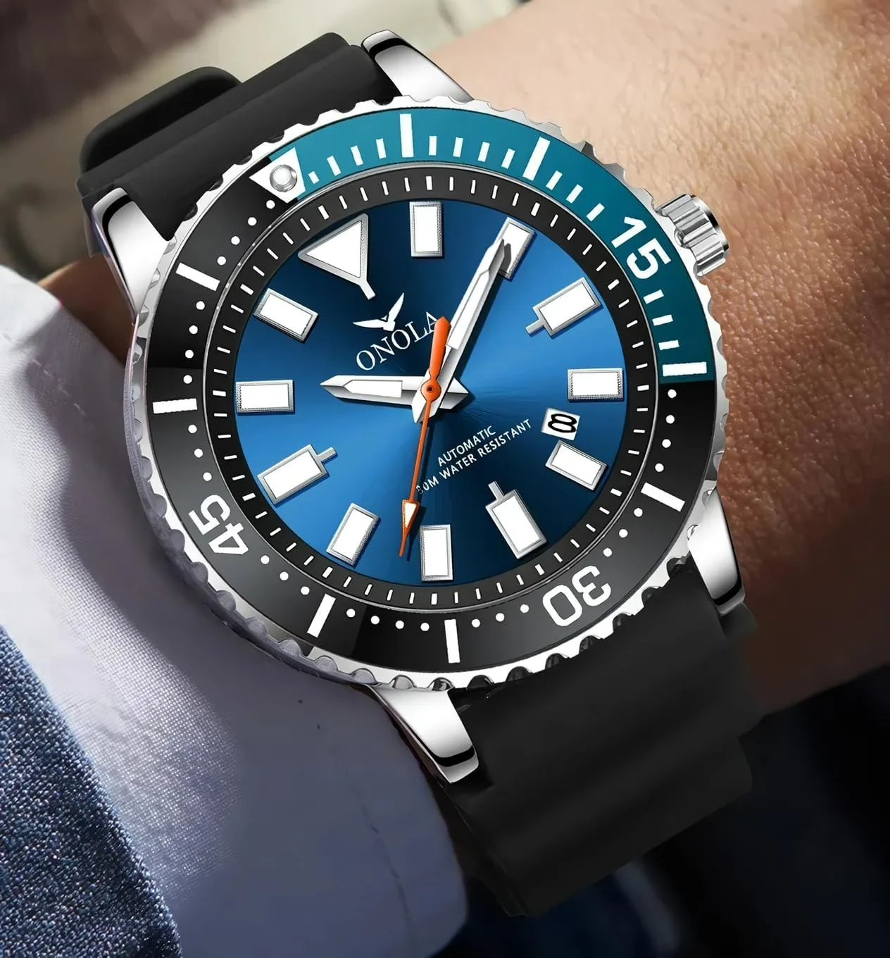 Calendar Luminous Watches Man Wristwatch emphasize Fashion Luxury Men's Quartz Watch for Men 30M Waterproof 