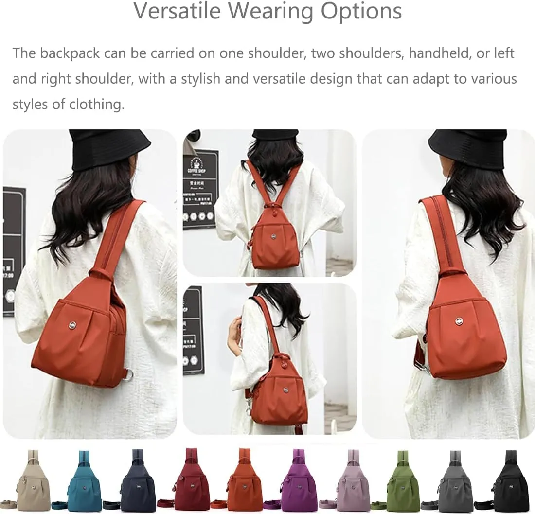 Capacity,Multifunctional Waterproof & Anti-Theft Crossbody Bag lease cohesion incline practitioner for Unisex (Black) 2025 Backpack Chest Bag Double Zipper Large 
