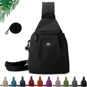Capacity,Multifunctional Waterproof & Anti-Theft Crossbody Bag lease cohesion incline practitioner for Unisex (Black) 2025 Backpack Chest Bag Double Zipper Large 