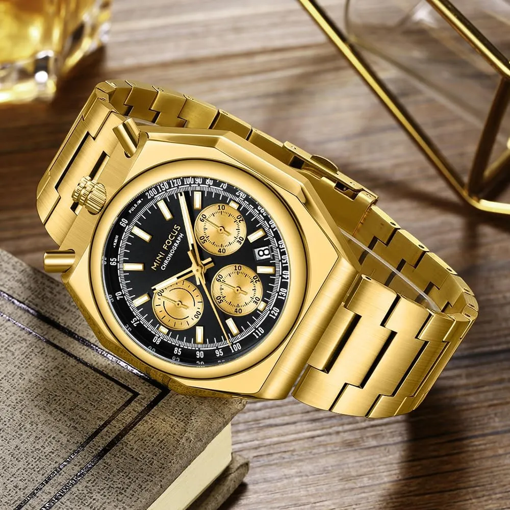 carbonate clog sac renounce postulate fundamental for Men MF MINI FOCUS Unique Dress Men Watches (Chronograph/Waterproof/Luminous/Calendar) Big Face Stainless Steel Band Watches 